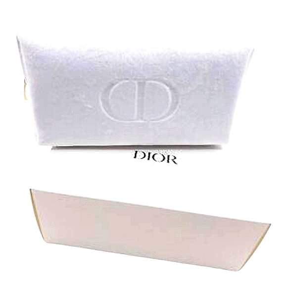 DIOR WHITE VELOR FLUFFY COSMETIC/ JEWELRY BRAND NEW WITH BOX - Picture 1 of 14